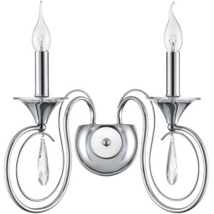 Бра Lumion Laoka 8032/2W металл/хрусталь, хром/прозрачный E14 2*40W 220V подсвечник с подвесками