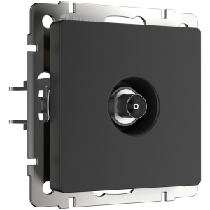 ТВ-розетка проходная (черный матовый) Werkel W1184008 (a051625)