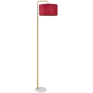 Торшер Lumion Velveta 8073/1F золото/бордовый, металл/камень/текстиль E27 1*60W 220V