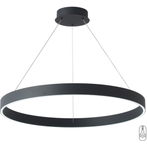 Подвесной светильник светодиодный кольцо с пультом Crystal Lux TRON SP70W LED BLACK