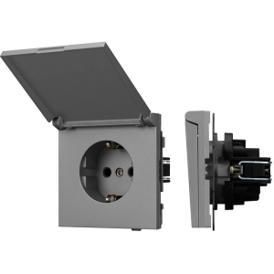 Механизм розетки влагозащищённый SCT-TENDO-MCP-PL-GR (230V, 16A) (Arlight, Графитовый)
