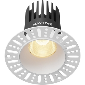 Встраиваемый светильник круглый под гипсокартон светодиодный Maytoni Dip DL121-15W-2.7K-TRS-W