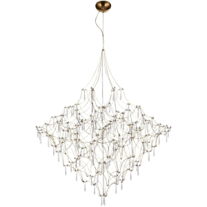 Подвесная люстра светодиодная ST Luce Граветта SL6601.203.114 Золотистый/Прозрачный LED 114*0,5W 3000K