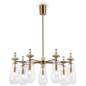Потолочная люстра на штанге с травертином Ambrella Ceramo Modern LH53306