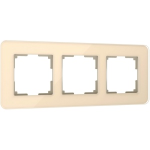 Рамка из стекла на 3 поста айвори (a057884) Werkel Elite W0032443