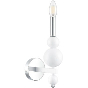 Бра Lumion Nana 8260/1W белый/хром, E14 1*40W 220V в виде свечи