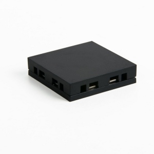Четырёхсторонний соединитель Elektrostandard Flat Magnetic для накладного шинопровода чёрный 85003/00