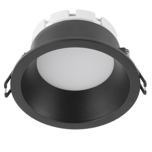 Светильник потолочный встраиваемый, 15W 230V GX53, черный, круг, без лампы, DL512