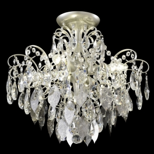Потолочная люстра на штанге Crystal Lux ESMIRALDA PL4 SILVER