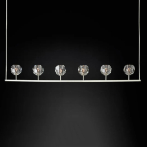 Люстра RH Boule De Cristal Linear Chandelier 6 Nickel