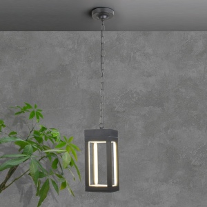 Уличный светильник подвесной светодиодный Frame 1528 TECHNO LED IP54 серый