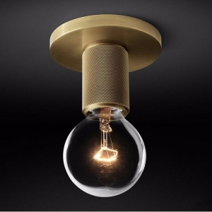 Потолочный светильник Rh Utilitaire Socket Flushmount Brass ImperiumLoft 48,069 (123677-22)