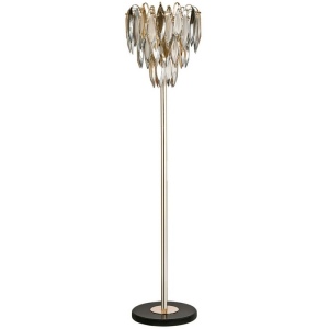 Торшер Odeon Light Vilna 5068/4F золото/дымчат./янтарн./матовый белый/металл/хрусталь E14 4*40W