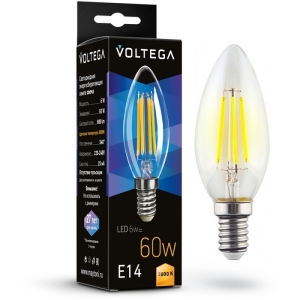 Светодиодная лампа 6W 3000K E14 Voltega Candle 6W 7198