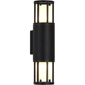 Настенный уличный светильник ST Luce Mesa SL9017.401.02 черный/черный GU10 2*15W