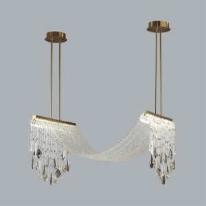 Потолочная люстра ша штанге Odeon Light Afina 5420/48L античная бронза/металл/стекло/хрусталь LED*48W 3000K