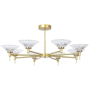 Потолочная люстра с плафоном из пластика светодиодная на штанге Arte Lamp Alessia A2076PL-8GO