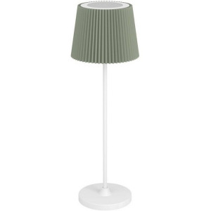 75933 Аккум. настольн лампа сенсорн, димм. LEONERO, H370, 3,8W(LED), 2400K, 3000K, 4000K, 300lm, сталь, белый/текстиль, зелен