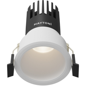 Встраиваемый светильник круглый светодиодный Maytoni Dip DL116-10W-4K-W