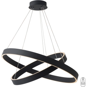 Подвесной светильник светодиодный кольцо с пультом Crystal Lux TRON SP123W LED BLACK