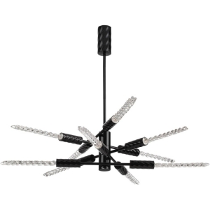 Потолочная люстра на штанге Odeon Light Kolos 5459/28L черный глянцевый/прозрачн./металл/стекло LED 28W 3000K