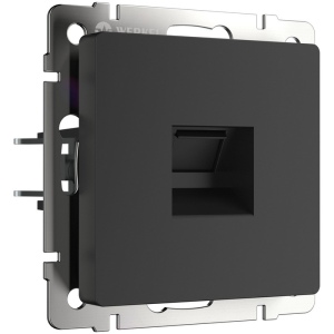 Розетка Ethernet RJ-45 (черный матовый) (a051606) Werkel Встраиваемые механизмы черные W1181008