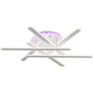 Потолочная люстра светодиодная с подсветкой RGB, с ПДУ Ambrella Acrylica Original FA8907 WH/CH белый/хром 135W 3000K-6400K+RGB