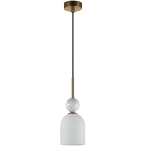 Подвесной светильник Odeon Light Lolla 4359/1B бронзовый/белый/камень/металл IP20 E14 40W 220V