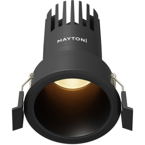 Встраиваемый светильник круглый светодиодный Maytoni Dip DL116-10W-2.7K-B
