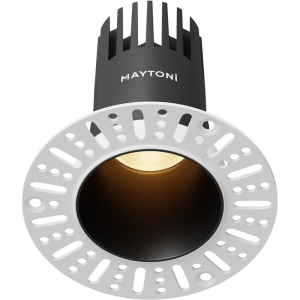 Встраиваемый светильник круглый под гипсокартон светодиодный Maytoni Dip DL120-10W-2.7K-TRS-B