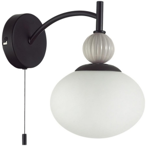 Бра с выключателем сонетка Lumion Gloriya 8273/1W черный/серый/белый, металл/керамика/стекло Е14 1*40W 220V