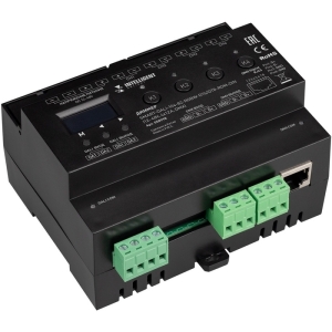 INTELLIGENT ARLIGHT Диммер SMART-DALI-104-82-RGBW-DT6/DT8-RDM-DIN (12-48V, 4x12A, DMX) (IARL, IP20 Пластик, 5 лет)