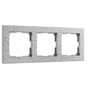 Рамка на 3 поста (серебряный) (a052520) Werkel Hammer серебряный W0032406