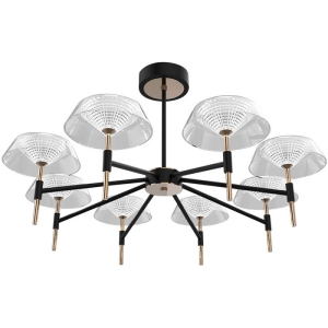 Потолочная люстра светодиодная на штанге Delight Collection MD21001018 MD21001018-8A black/gold