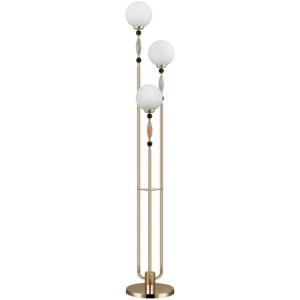 Торшер Odeon Light Palle 5405/3F золотой/корич./голубой/зеленый/белый матов./металл/керамика/стекло E14 3*40W