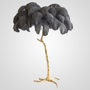 Торшер страусиные перья Feather Lamp A Modern Grand Tour черный ImperiumLoft 41.108-0 (189584-22)