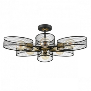 Потолочная люстра на штанге Lumion Vivana 8153/6C черный/медный, металл Е27 6*60W 220V