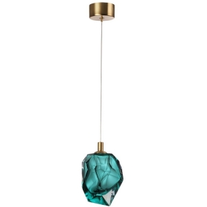 Подвесной светильник Odeon Light Gemme 7110/4LB зеленый/бирюз. стекло/металл IP20 LED 4W 300Лм 3000K 200° 220V