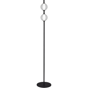 Торшер ST Luce Peek SL6120.405.01 Черный/Прозрачное кракелированное стекло LED 2*8,5W