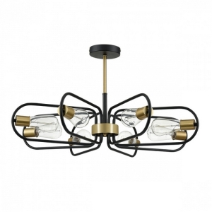 Потолочная люстра на штанге Lumion Almira 8058/8C черный, медь/металл E27 8*60W 220V