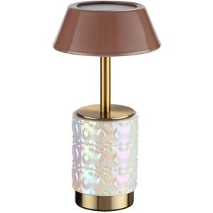Настольная лампа беспроводная Odeon Light Lulu 5454/6TL светлая бронза/кофейный/жемчужный/металл/керамик LED*6W 3000K