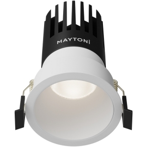 Встраиваемый светильник круглый светодиодный Maytoni Dip DL118-15W-4K-W