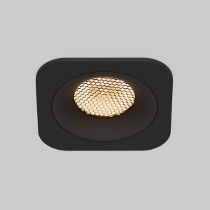 Светильник встраиваемый светодиодный IP44 Elektrostandard Tetro 15276/LED 10W 3000K черный IP44
