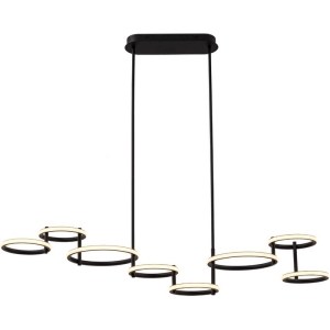 Подвесная люстра светодиодная на штанге Delight Collection MD20001002 MD20001002-8A matt black кольцо
