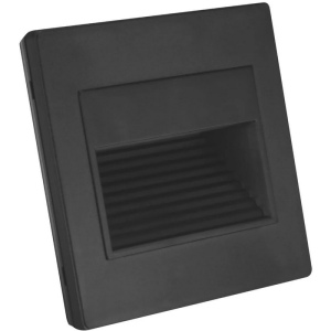 DK3050-BK Светильник встраиваемый в стену, IP 20, LED 3000, 1 Вт, черный пластик