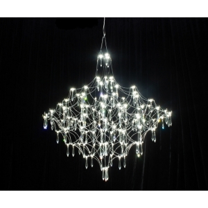 Подвесная люстра диммируемая Kink Light Галанта 07881-60,02(21) хром Led 34*0,5W (3000-6000K) с пультом ДУ