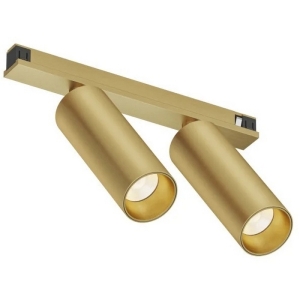 Трековый светильник магнитный светодиодный Denkirs Shine Spot DK5942-SB Zigbee 48В 8Вт*2 2700-6000K сатин. латунь алюминий