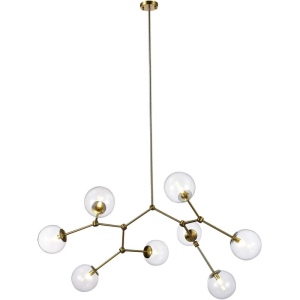 Потолочная люстра на штанге ST Luce Chieti SL1506.203.08 Золотистый/Прозрачный E14 8*40W